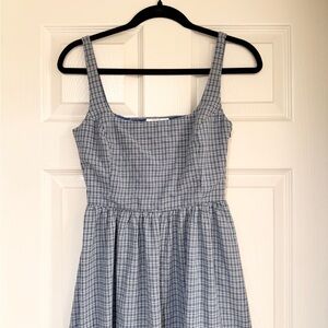 Cartmel Check Maxi Dress Navy